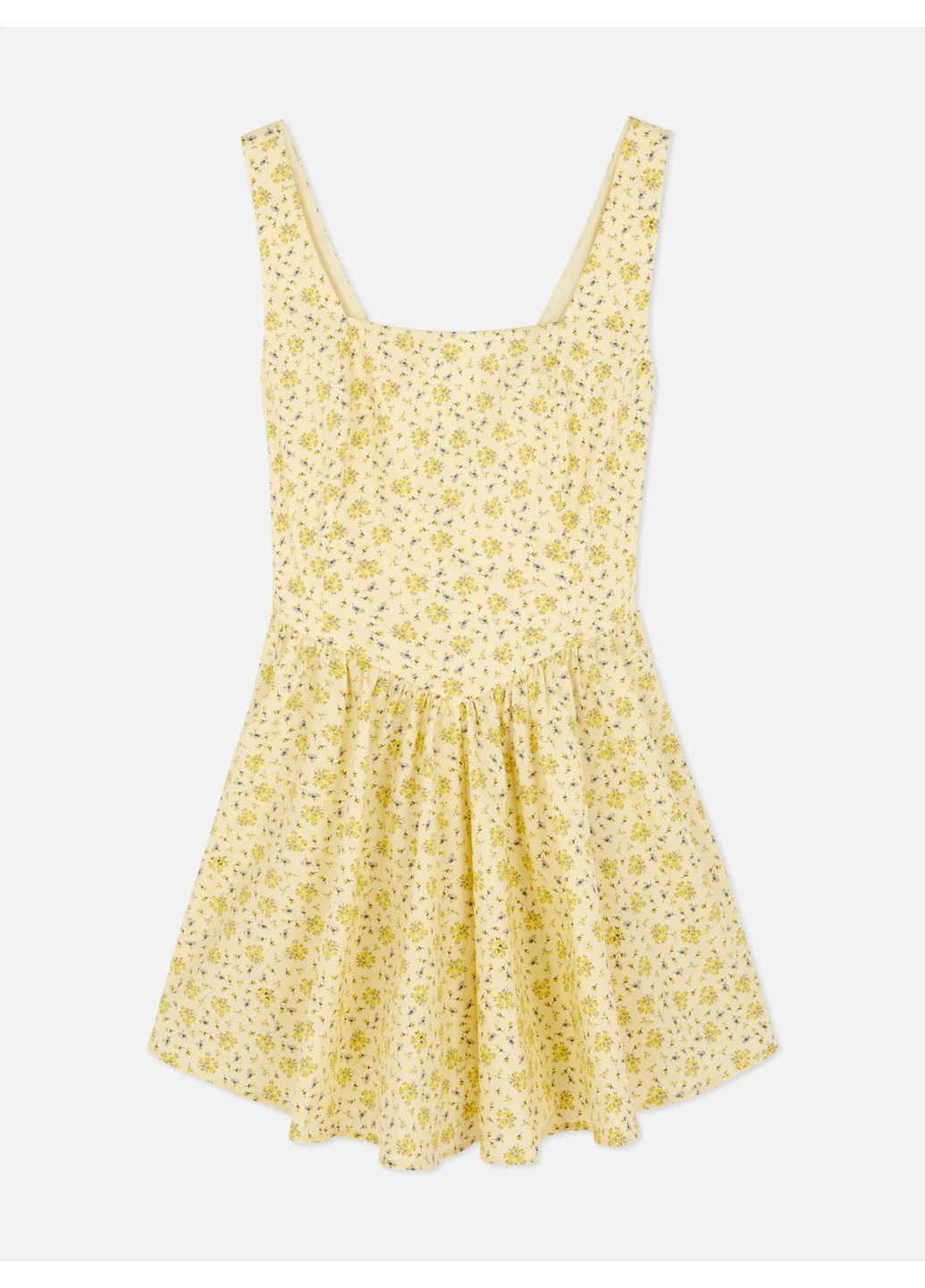 Желтое платье лето,желтый в узоры, Primark