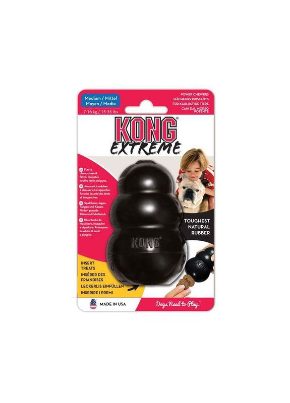 Іграшка з зміцненого каучуку для собак великих порід Extreme M (035585111148) KONG (327071397)