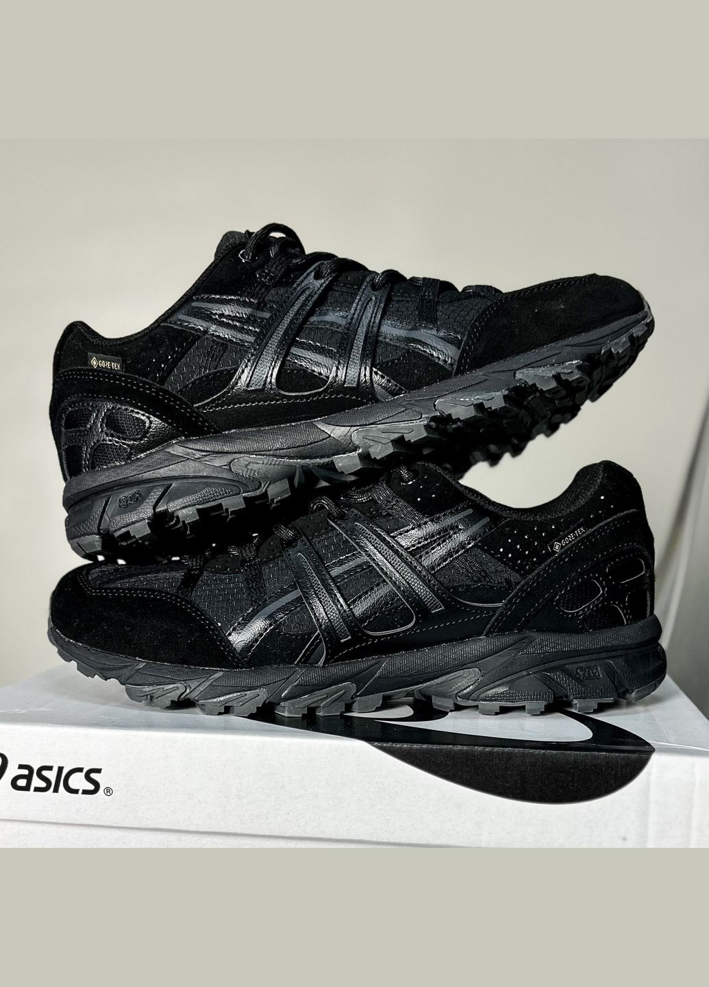 Чорні Осінні кросівки чоловічі asics gel-sonoma 15-50 black gore-tex | асікс гель сонома 15-50 чорні No Brand