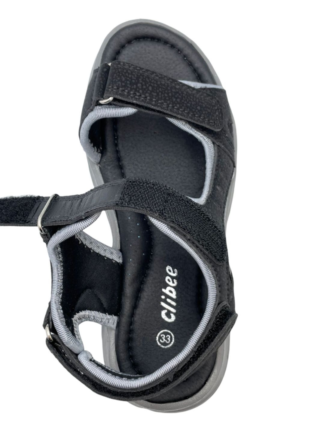 Черные повседневные сандалии Clibee на липучке