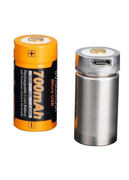 Аккумулятор Li-ion 16340 700 мАч micro USB Fenix (386712549)