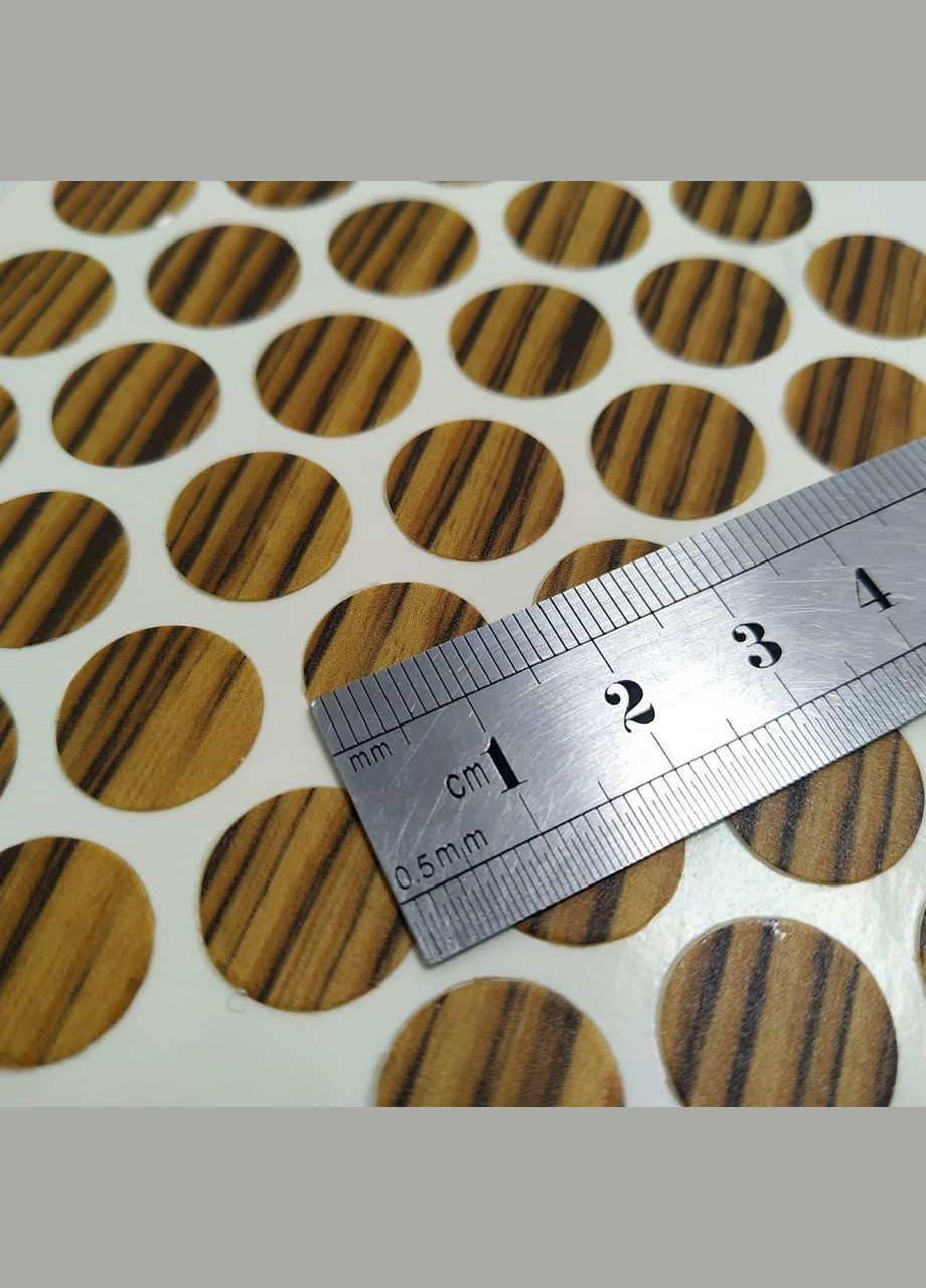 Заглушка самоклеящаяся на конфирмат (Оливковый) 50 шт диаметр 15 мм Weiss (333828782)