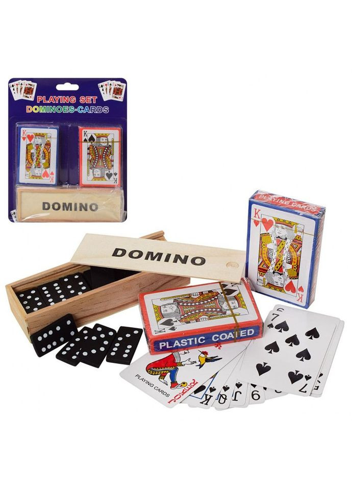 Настольная игра "Домино и две колоды карт" MIC (290251206)