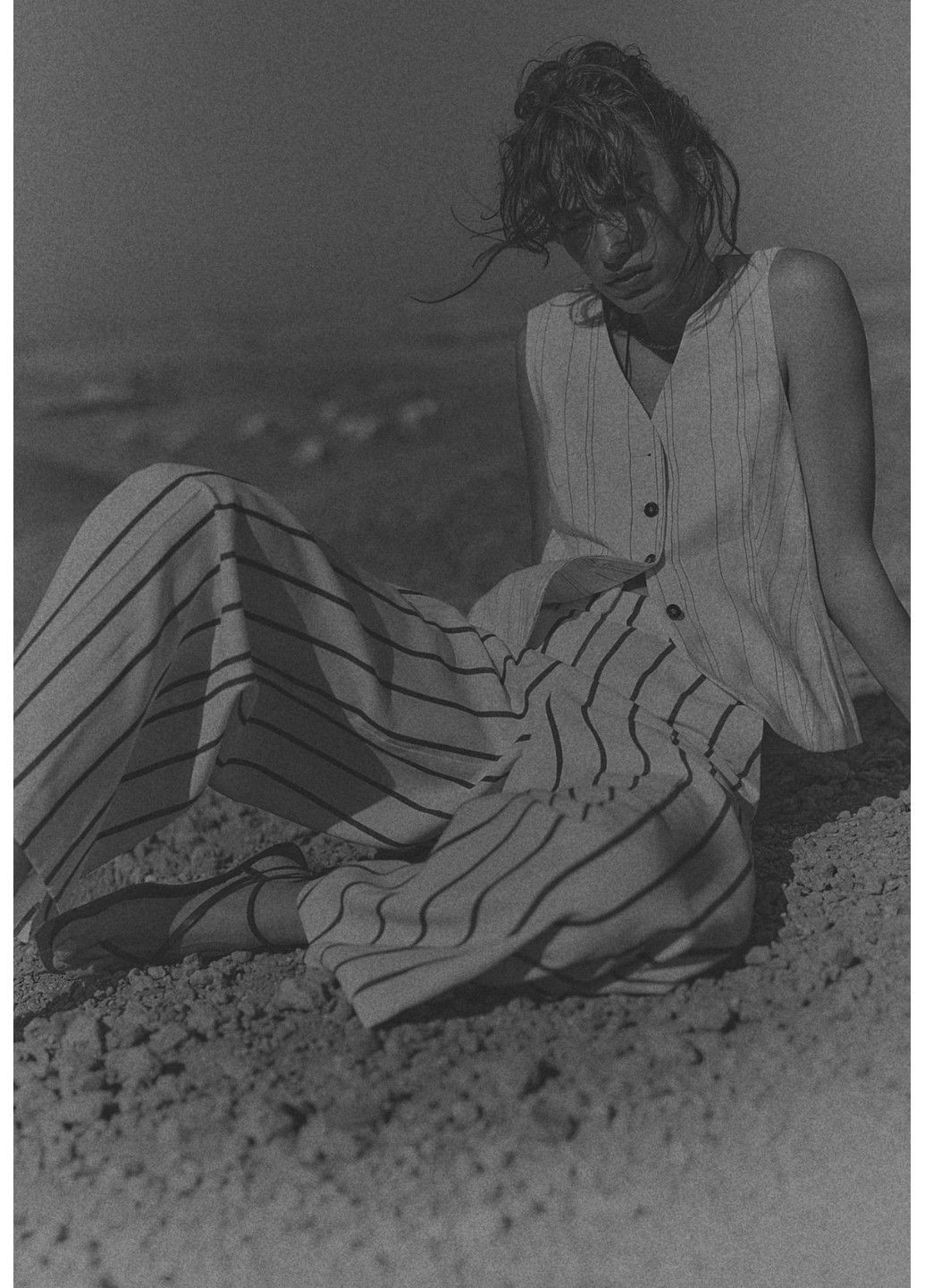 Женские широкие брюки Н&М (58162) XS Белые H&M (327913771)