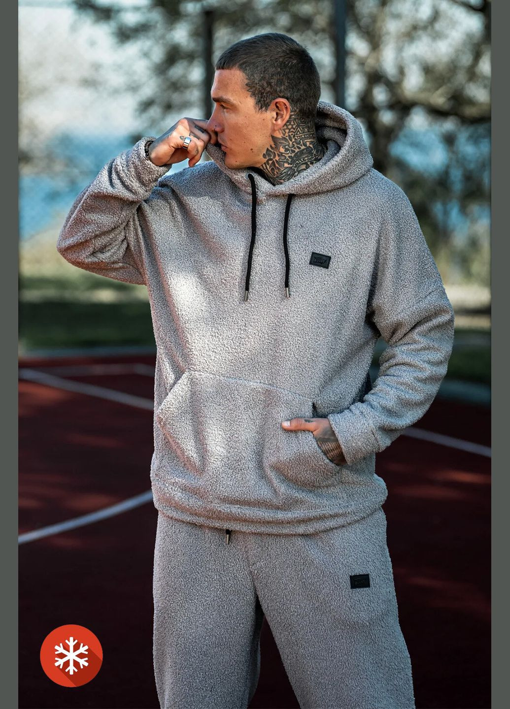 Чоловічий теплий костюм прогулянковий LAMA Сірий Teamv (316354921)