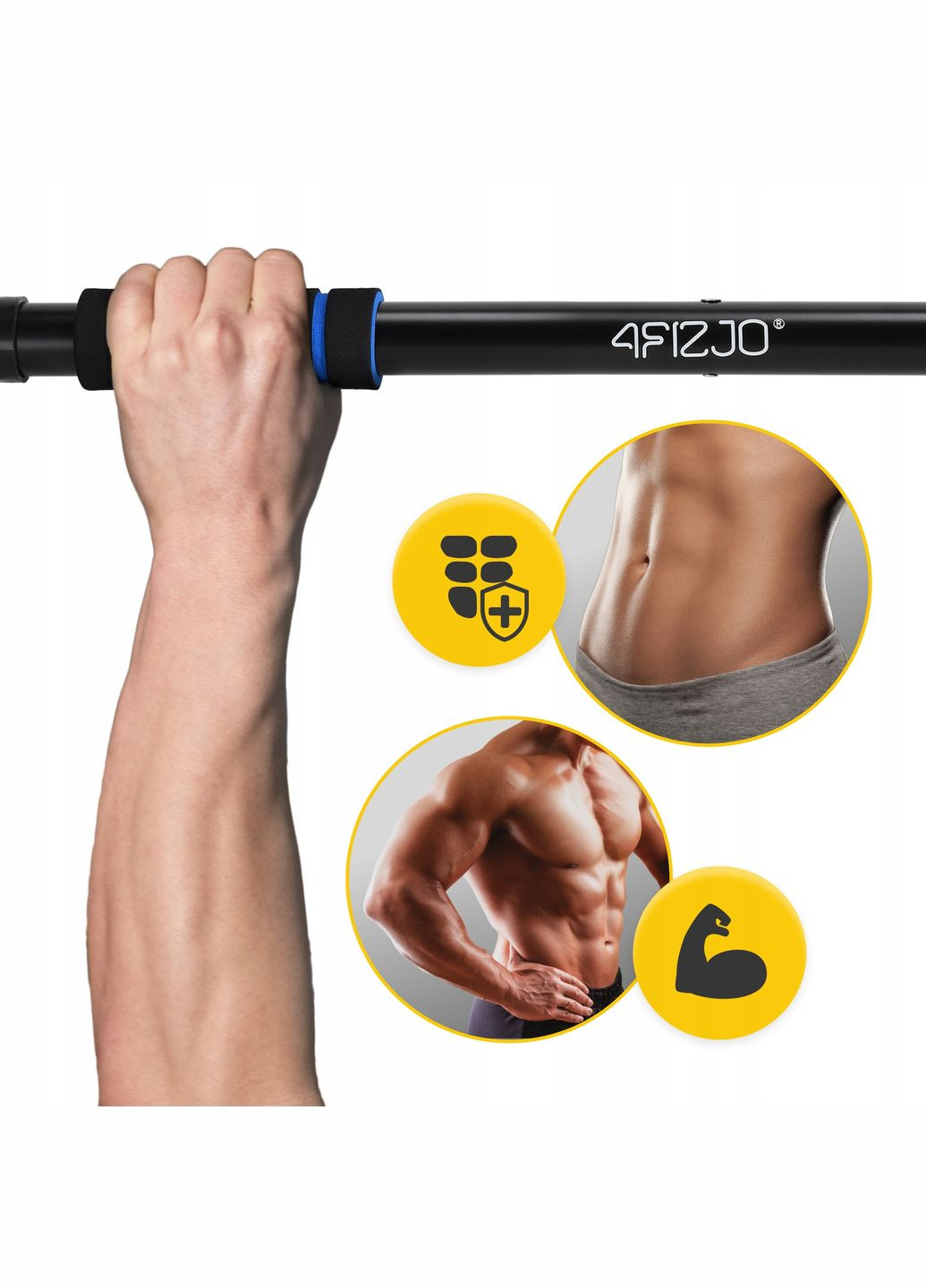 Турнік розсувний Basic 61.5-100 см Black/Blue () 4FIZJO P-5905973402705 (324264769)