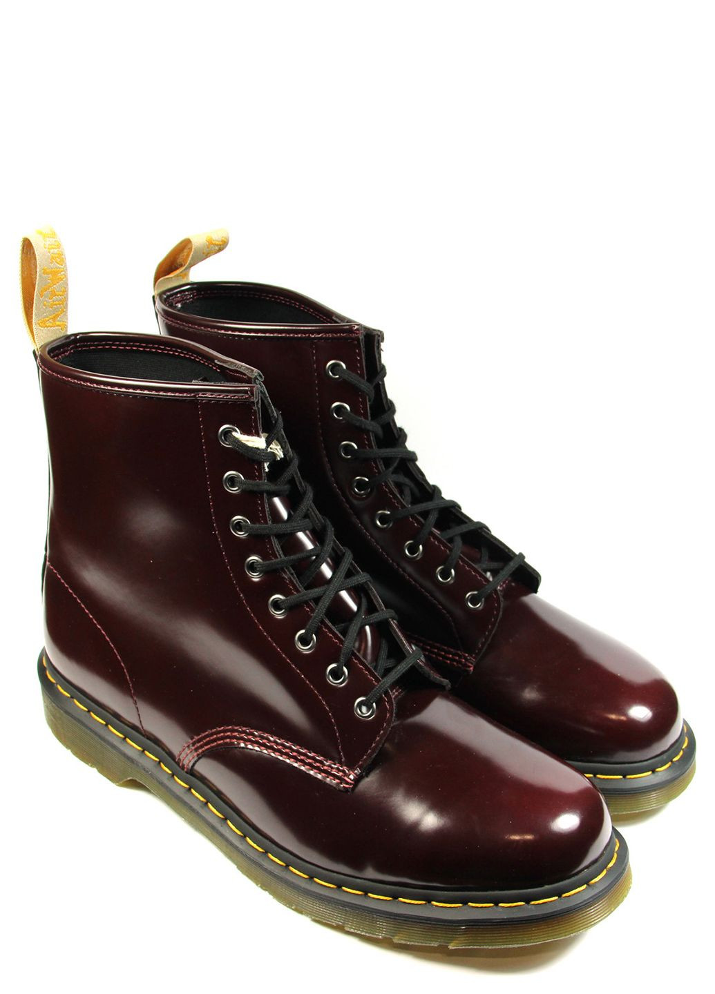 Бордовые осенние мужские ботинки dr.martens vegan 1460 Dr. Martens