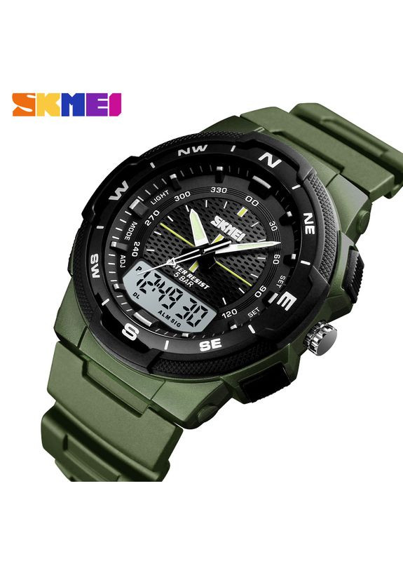 1454AG Army Green электронный спортивный, сasual Skmei (324089549)