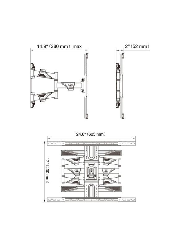 Крепление для телевизора North Bayou P6 45" - 75", наклонно-поворотный, Настенный NB (317295917)