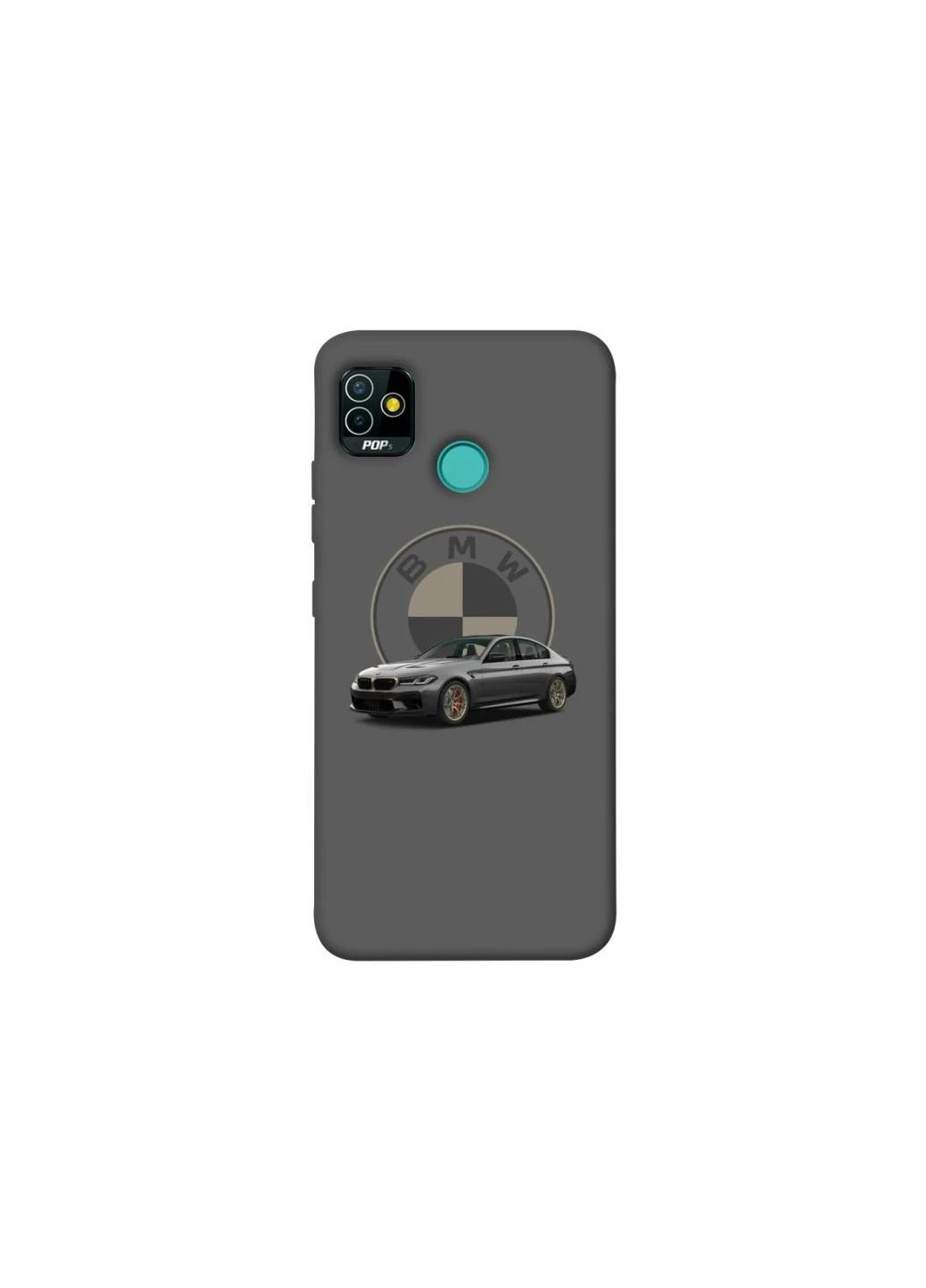 Чохол на TECNO POP 5 BMW grey v2 Frontalka (353838850)