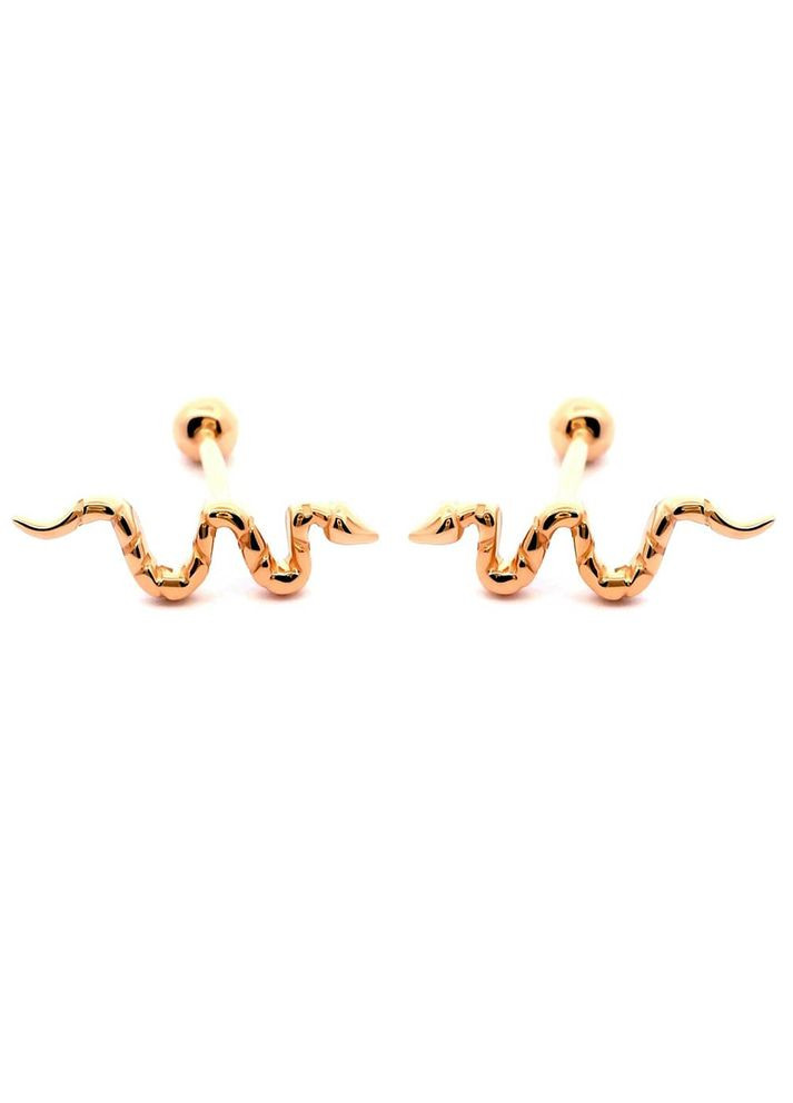 Золота сережка для хеліксу Змія (з40075шт) IRIJ (331017289)