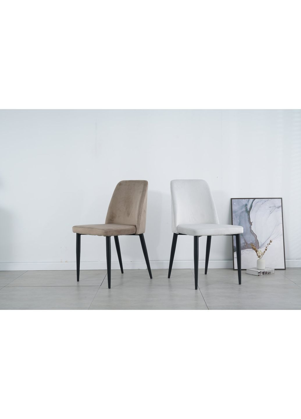 Стілець BULL чорний каркас/світло-сірий велюр Intarsio (372178404)