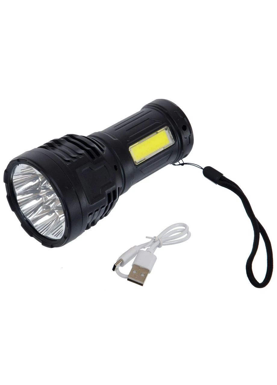 Фонарик ручной светодиодный (пластик, 8 LED, COB, USB-вход, р-р 14,2х7см, ) (BL-S11) X-Balog (361434946)