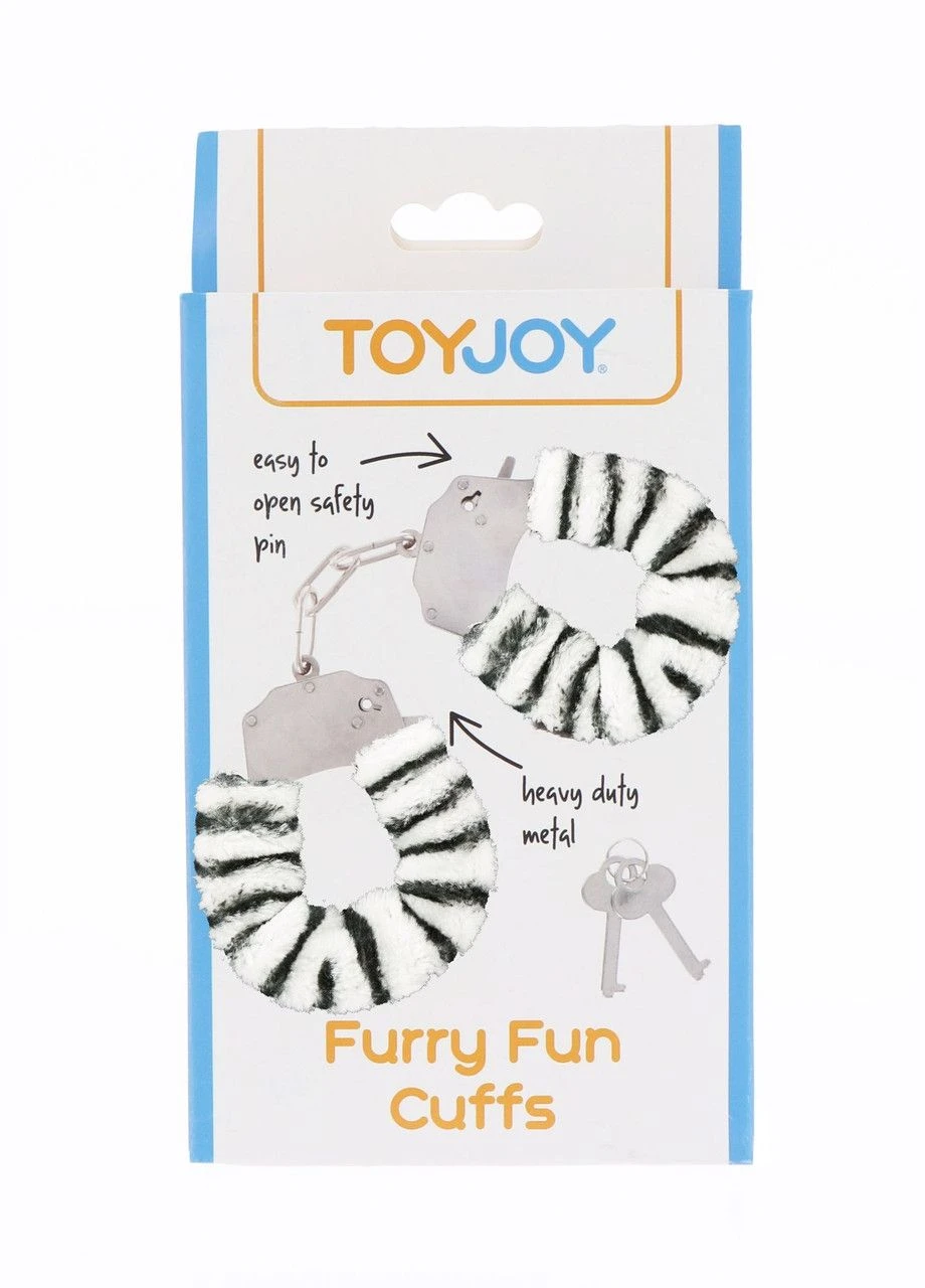 Наручники с мехом Зебра, Toy Joy No Brand (303891223)