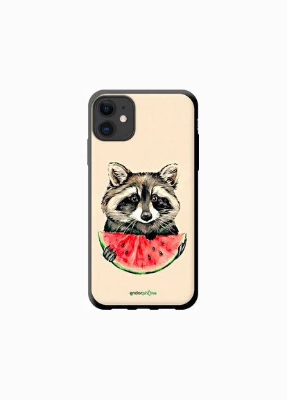 Чохол на iPhone 11 Єнотик з кавуном "4605b-1722-2448" Endorphone (348061801)