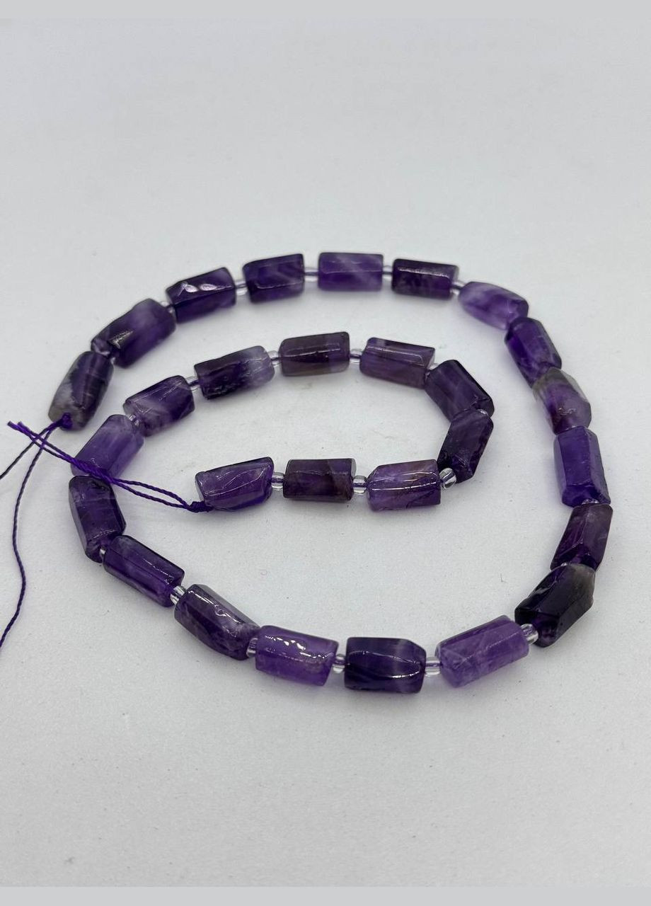 Аметист на нити без застежки 12*6 мм 40 см Фиолетовый (12494) No Brand (335425118)