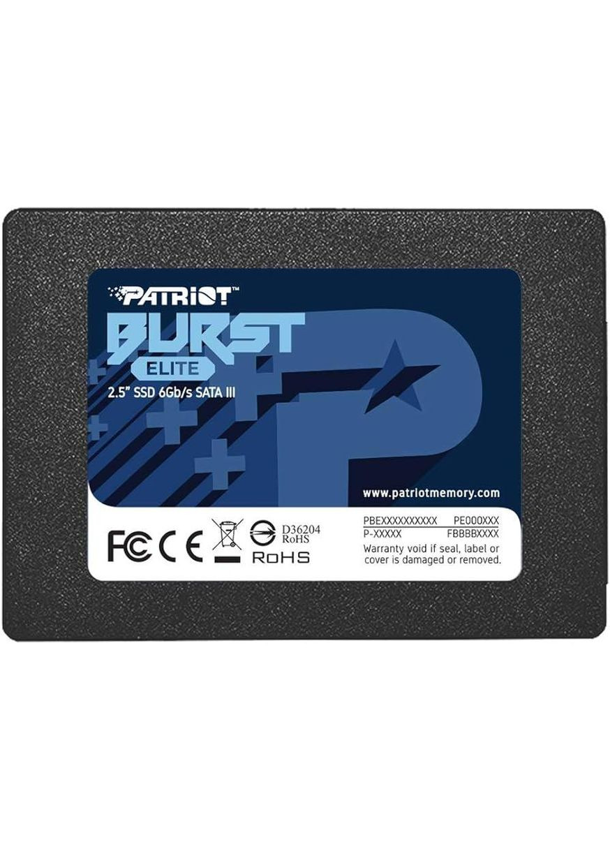 Диск SSD — сендвіч накопичувач Burst Elite 960 GB 2.5" SATA 3.0 6 gbit PBE960GS25SSDR Patriot (282001354)