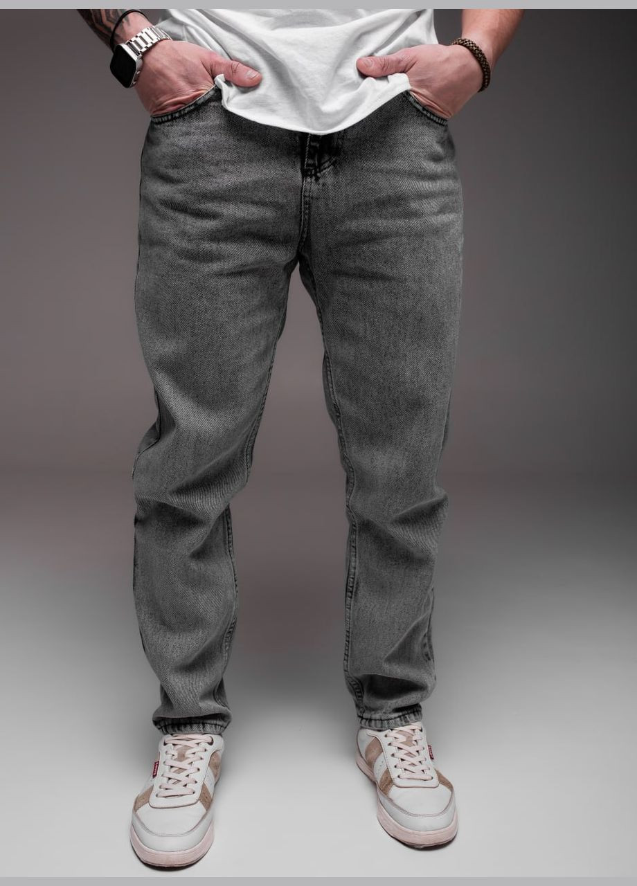 Серые демисезонные мужские джинсы классические Vakko
