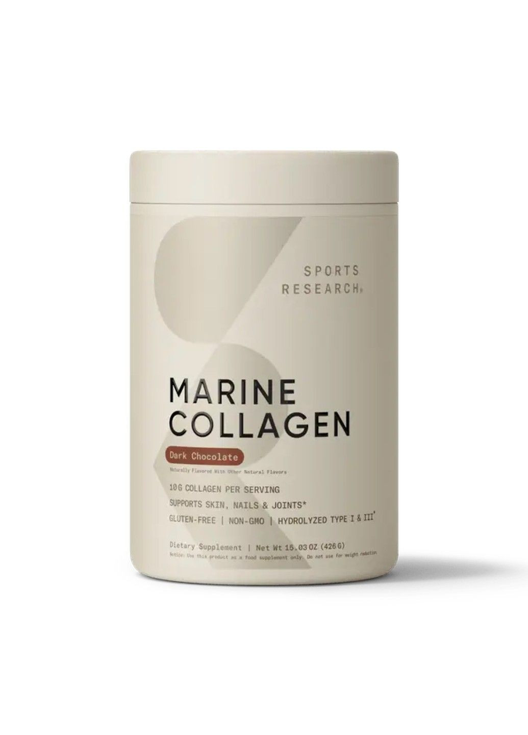 Морський колаген, чорний шоколад, 426 г Sport Research (351370796)