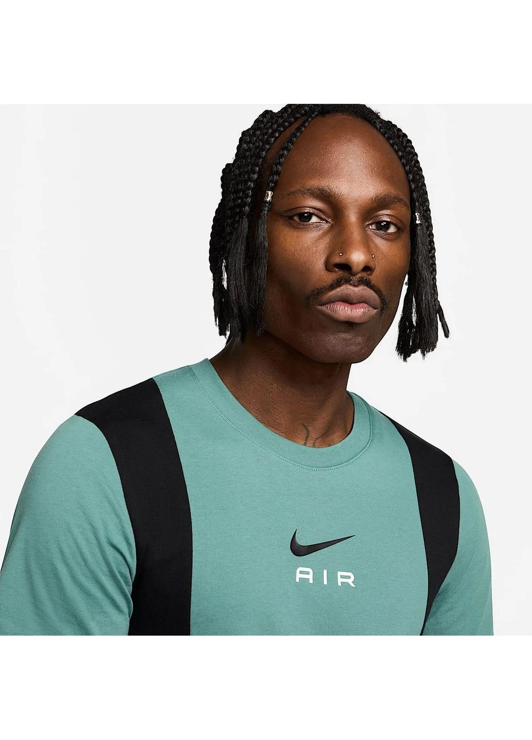 Бирюзовая футболка мужская air short-sleeve top turquoise Nike