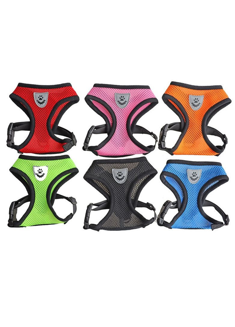 Шлейка для котов и кошек с поводком Pet Style "Сетка" Красная L No Brand - (323233729)