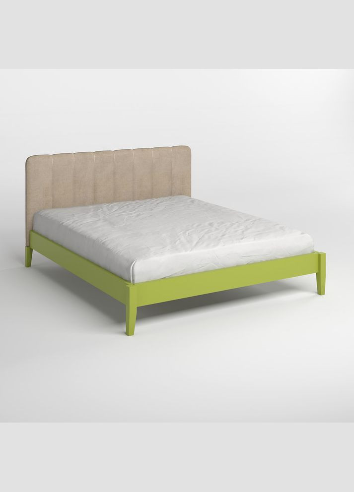 Двоспальне дерев'яне ліжко Лондон ДК (S3050G70Y)/Аляска 23 (Бежевий) Б1 140х200 см (MBG-6495) Mebigrand (368282485)