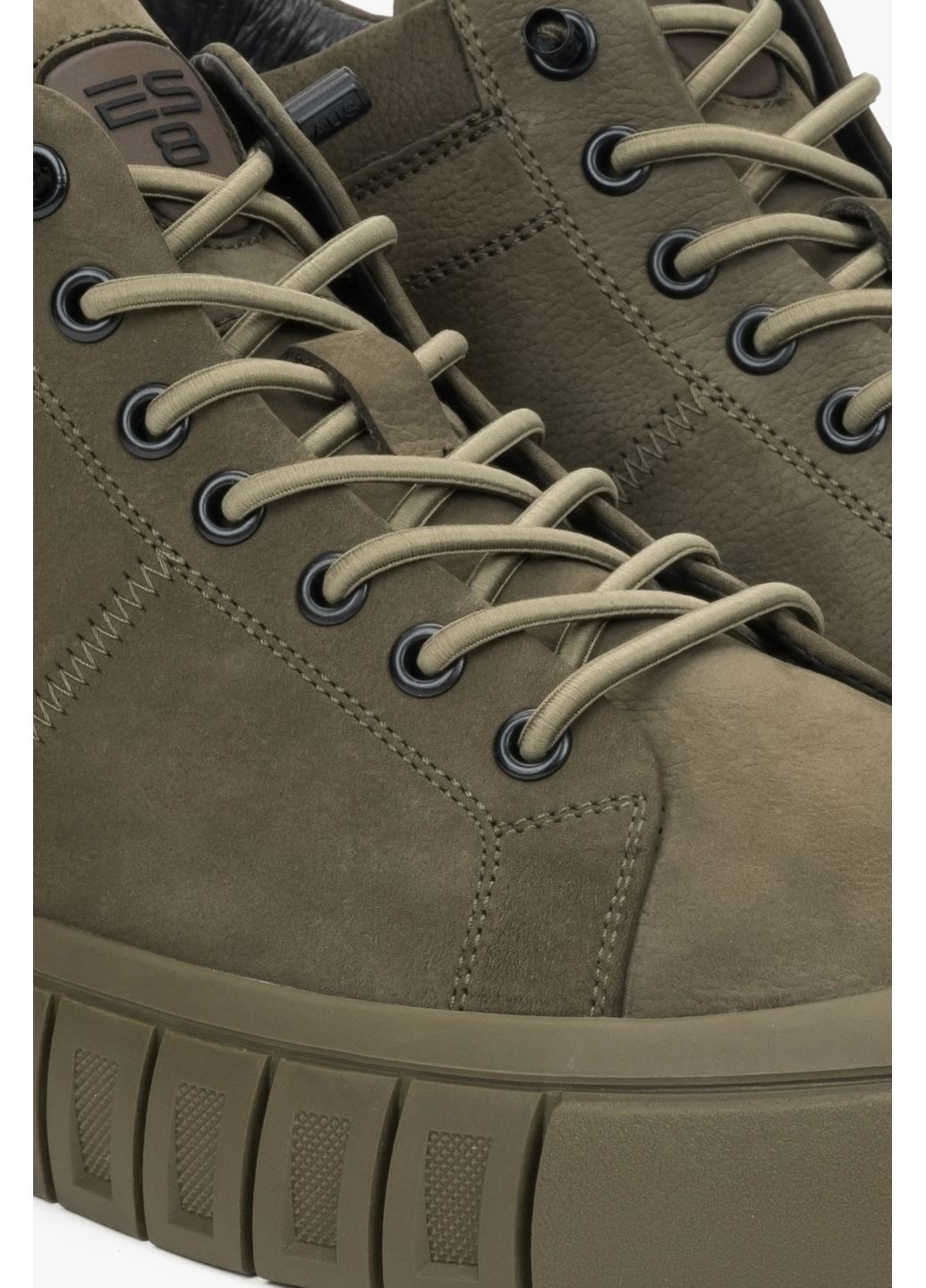 Зеленые осенние ботинки, цвет зеленый ES8