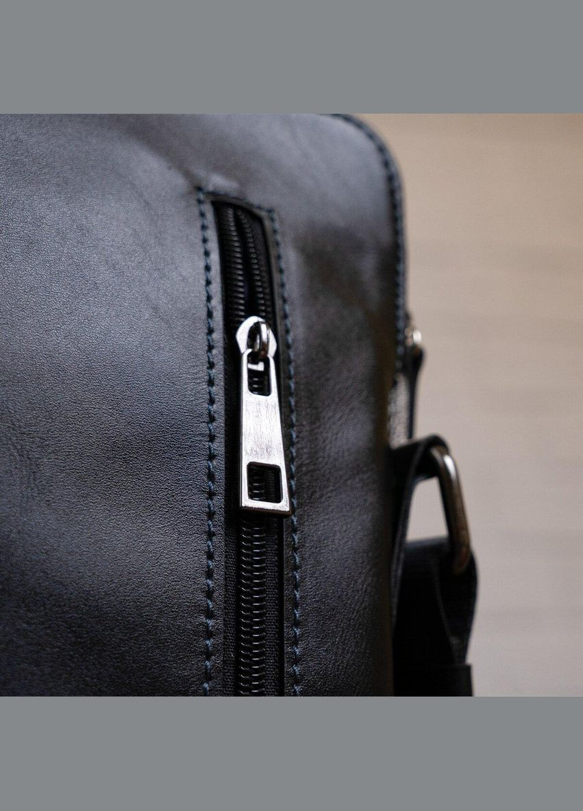 Сумка мужская 11101 кожаная Черная Shvigel (298569546)