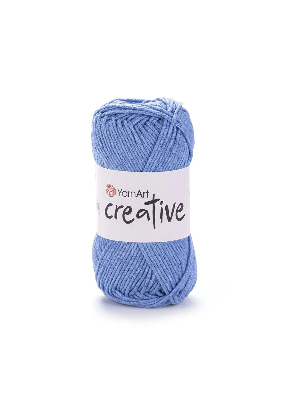Пряжа CREATIVE Креатив № 239 голубой хлопок, нитки для вязания YarnArt (376239317)