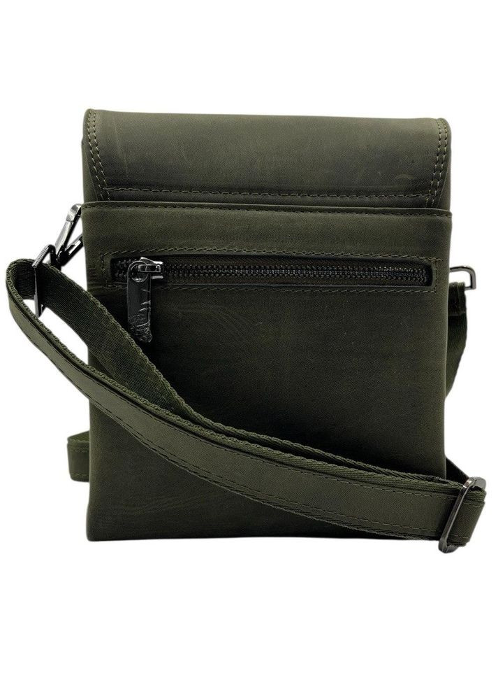 Сумка барсетка мужская из натуральной кожи нубук оливковая (Д/Ш/В) 20/8/24(см) Karya (365815618)