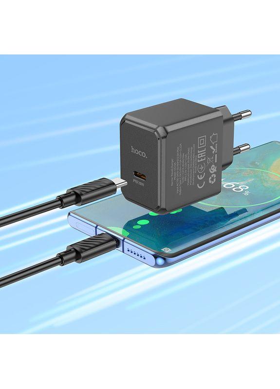 Сетевое зарядное устройство single port PD20W charger Black (6942007603805) Hoco CS13A Ocean (361348099)