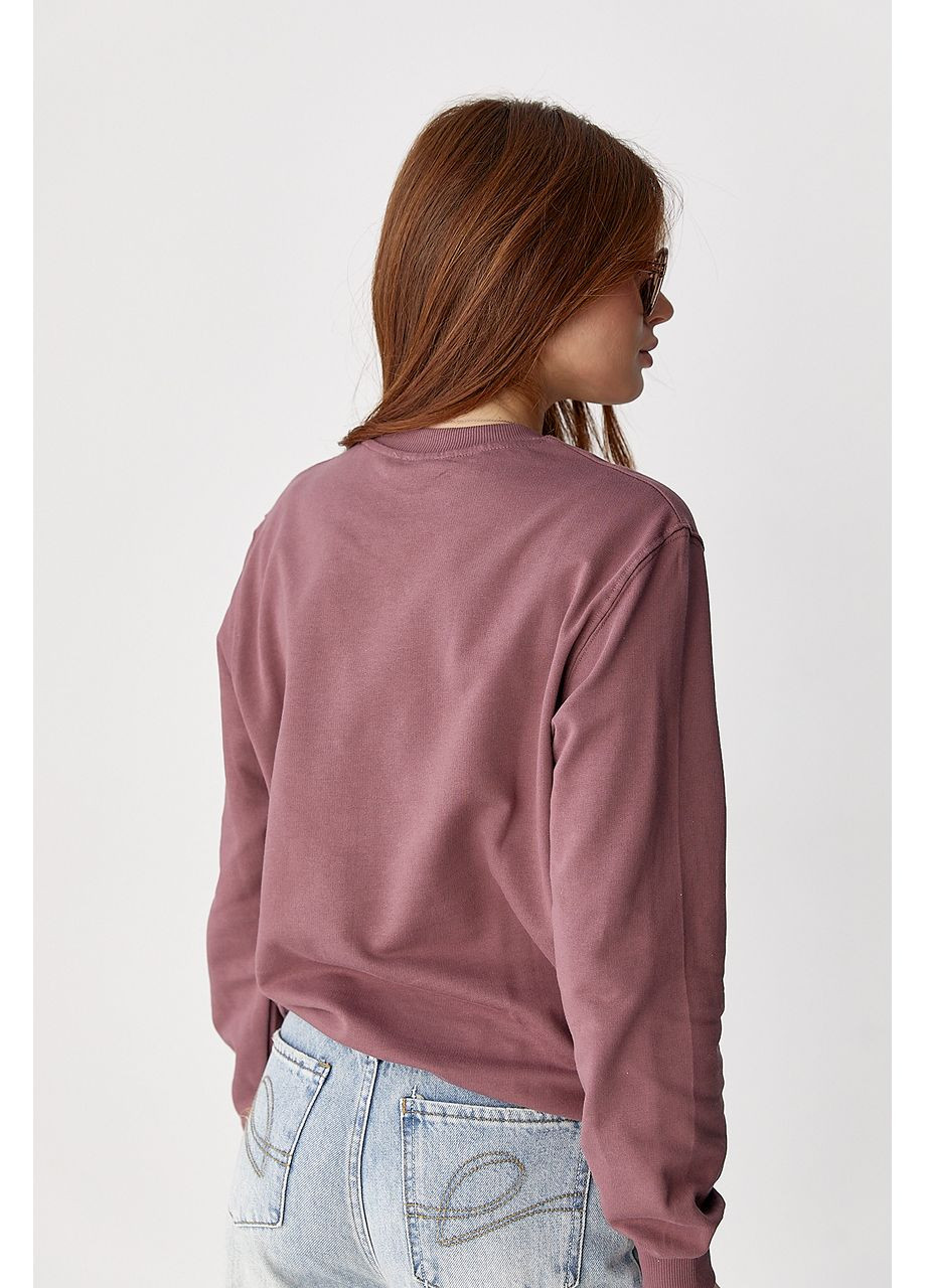 Бордовий світшот вільного крою сердечка вишивка (354780515)