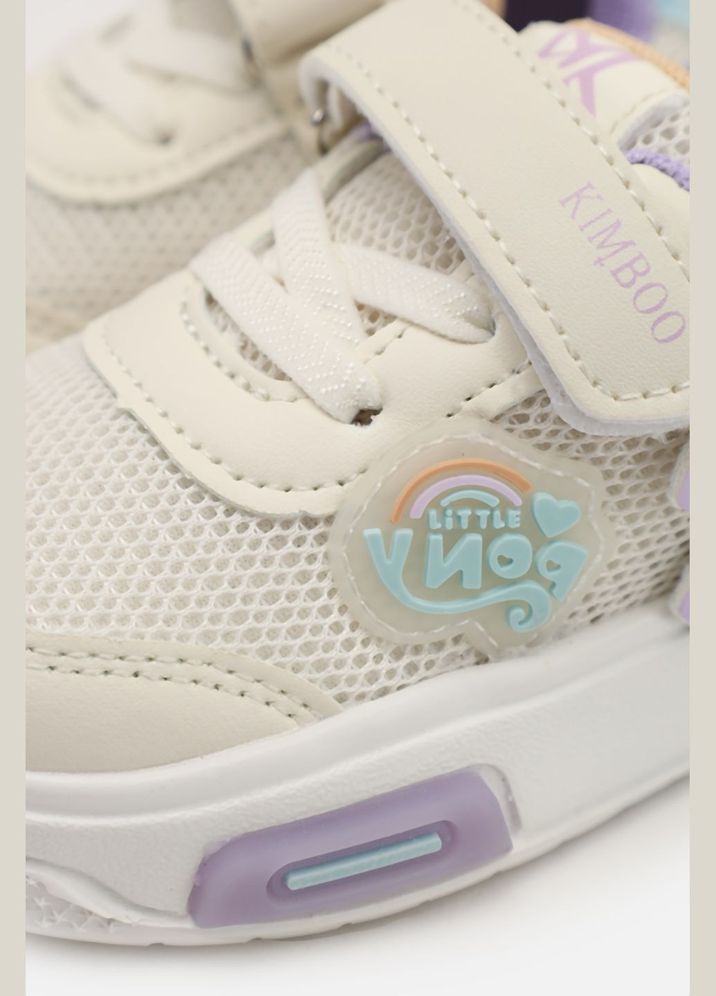 Молочные кеды для девочки, на плоской подошве цвет молочный cb-00273702 Kimboo
