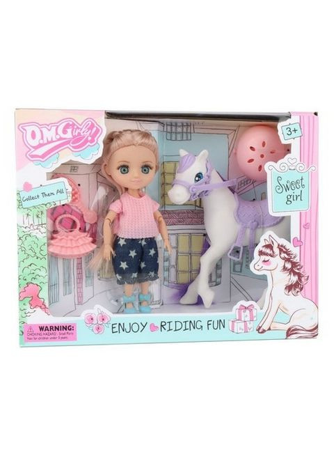 Игровой набор "Кукла Мия с конем" (58003), блондинка. Qunxing Toys (290841568)