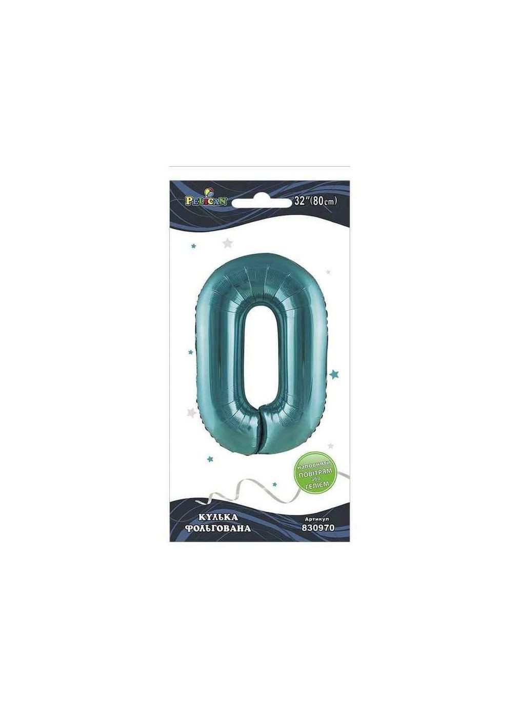 Шарик фольгированная цифра 32 (80 см) 0 тиффани ТМ PELICAN (327429732)