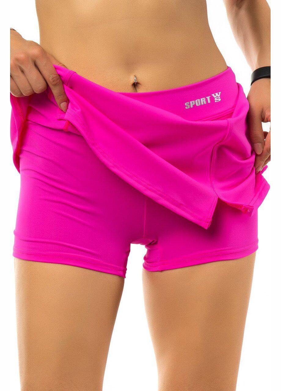Женская спортивная юбка-шорты S малиновая Opt-kolo (286330562)