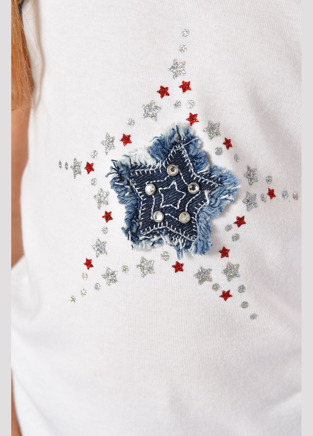 Майка детская для девочки белого цвета Let's Shop (308829144)