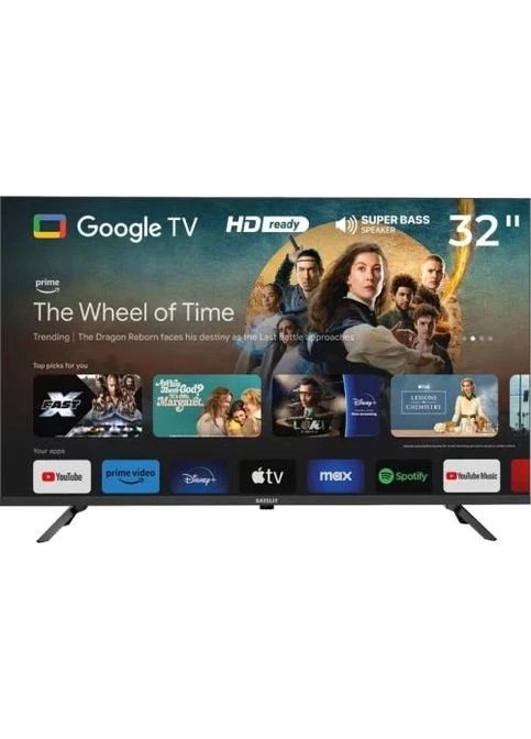 Телевизор 32' 32H9500GS, 1366x768, Smart TV, Android 11, DVB-T2/C, 2xHDMI, 2xUSB, VESA 200x200 Satelit (400047696)