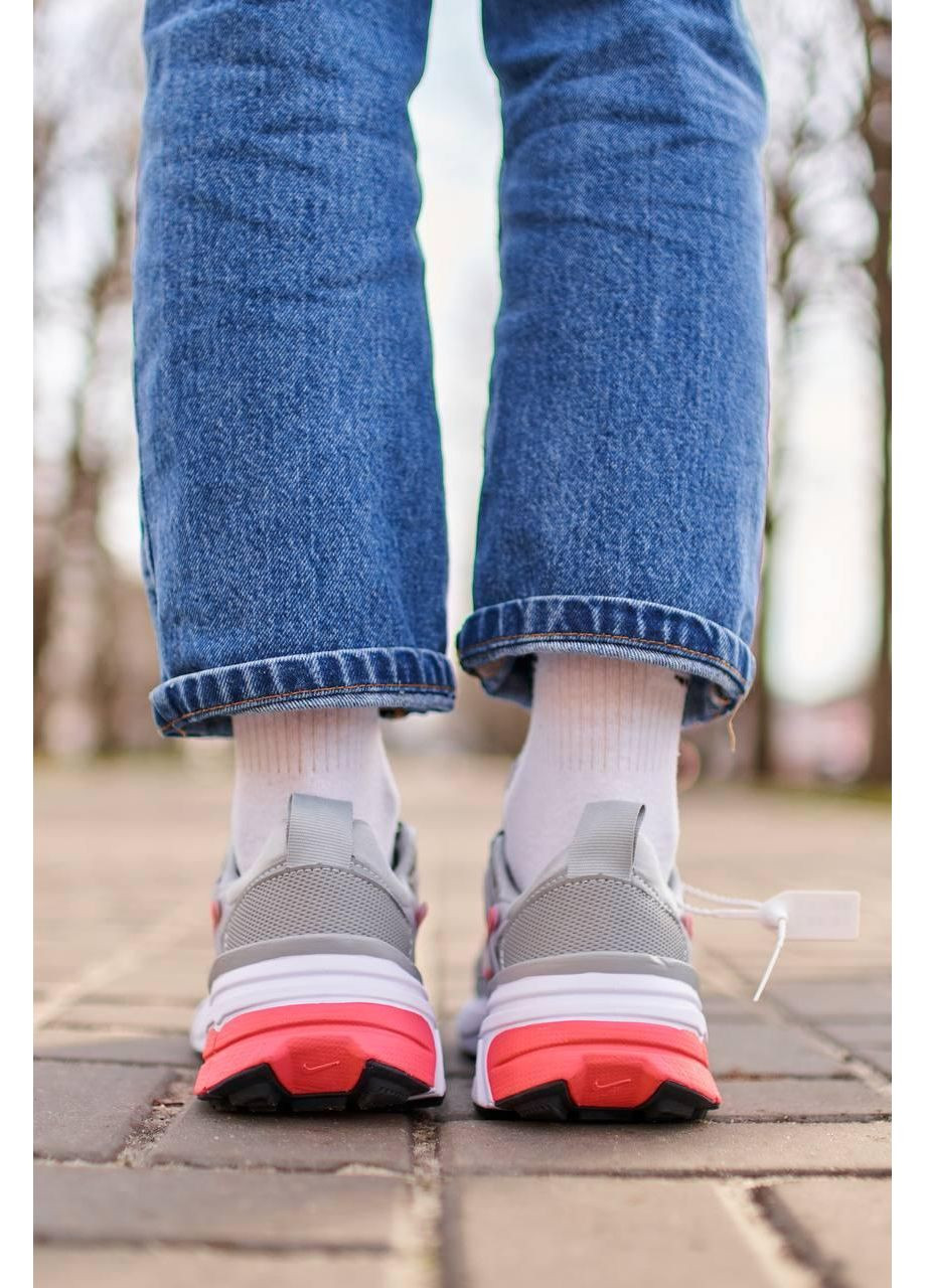 Рожеві Осінні кросівки чоловічі nike runtekk grey pink найк в2к рантекк No Brand