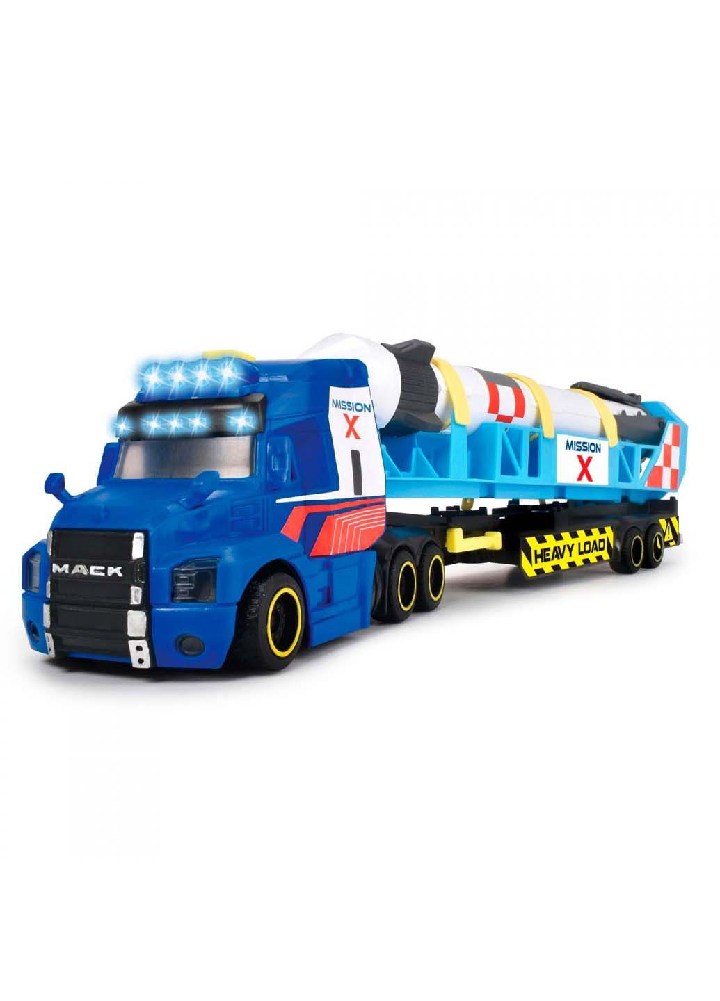 Іграшкова вантажівка Тягач Mack Космічна місія з причепом та ракетою 41 см Dickie toys (278082685)