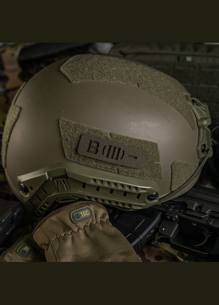 Нашивка группа крови B(III) сквозная Laser Cut 25х80 Ranger Green M-TAC (315339392)