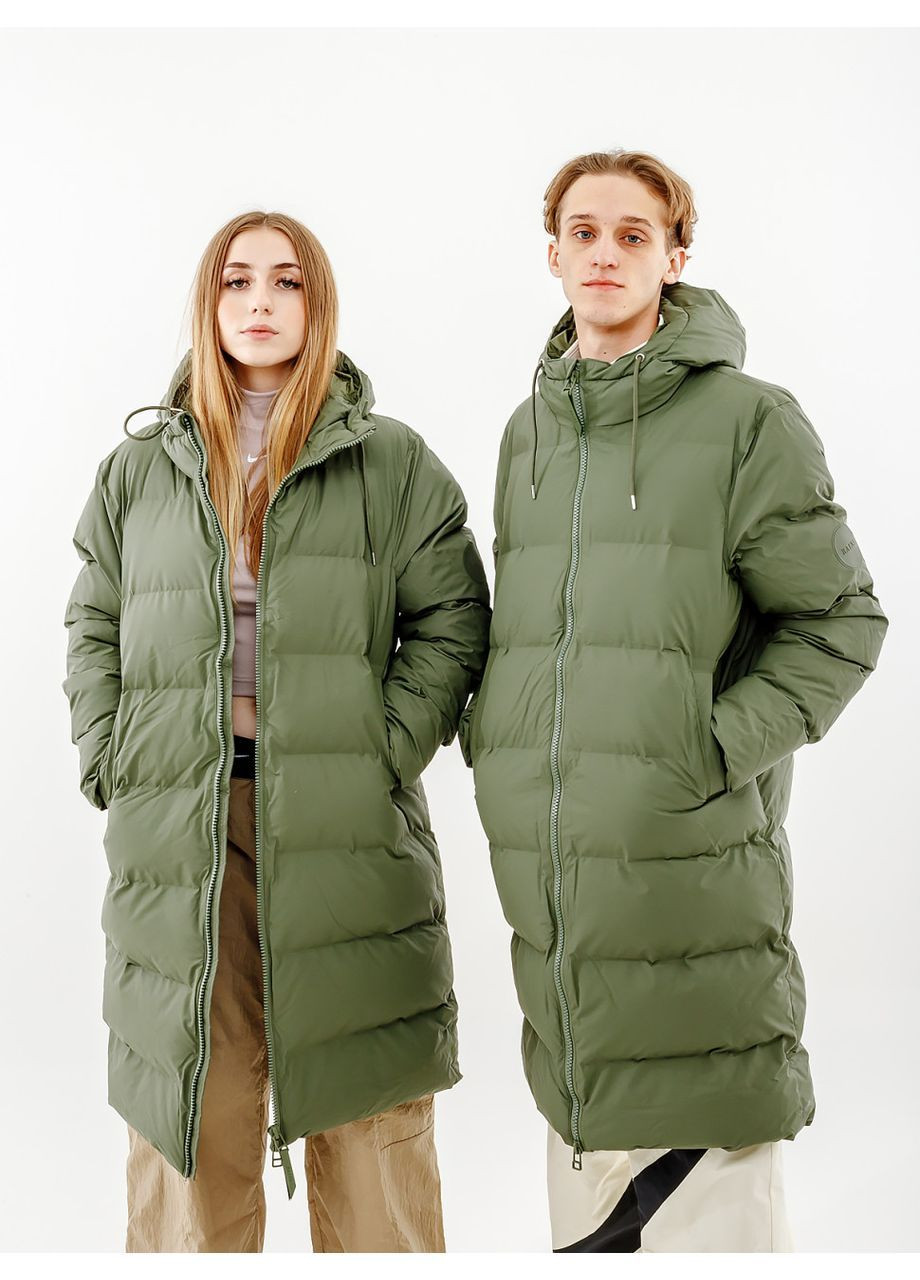 Зелена зимня куртка jackets 1507-olive Rains