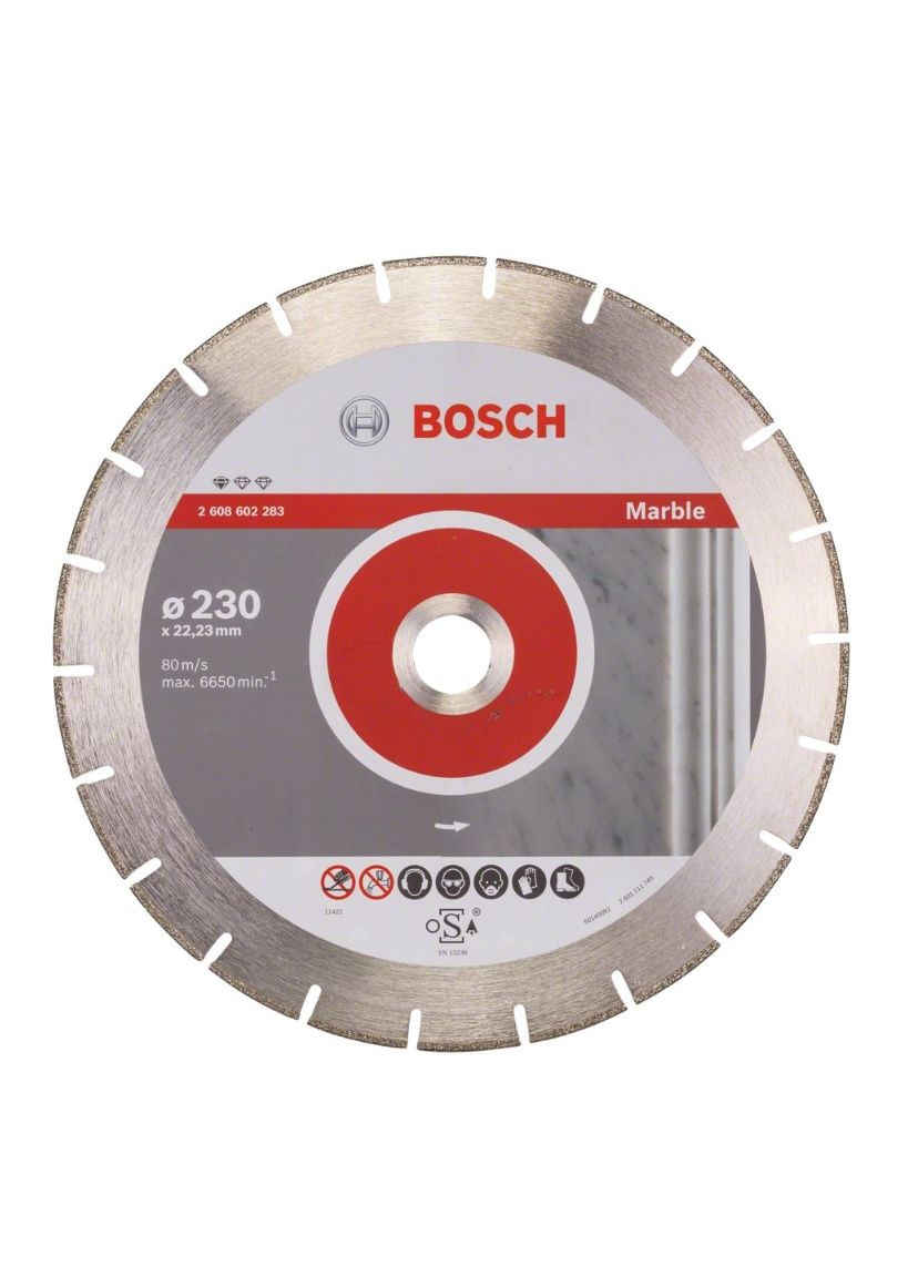 Алмазный диск Standard for Marble (230х22.23 мм) круг отрезной по мрамору (23203) Bosch (267819189)