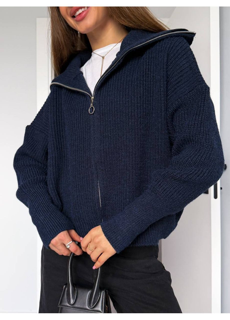 Темно-синий кардиган No Brand