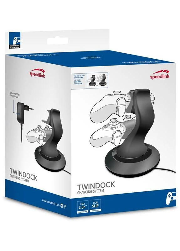 Зарядний пристрій TwinDock Charging System для Sony PS4 Black (SL-4511-BK) Speedlink (397864923)