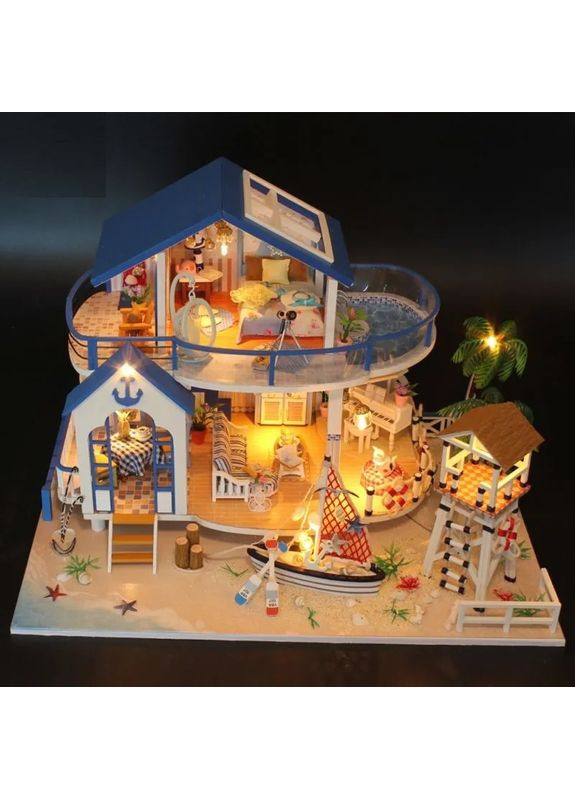 Румбокс Вілла біля моря Інтер'єрний конструктор DIY House Легенди моря Roombox 13844 No Brand (362453035)