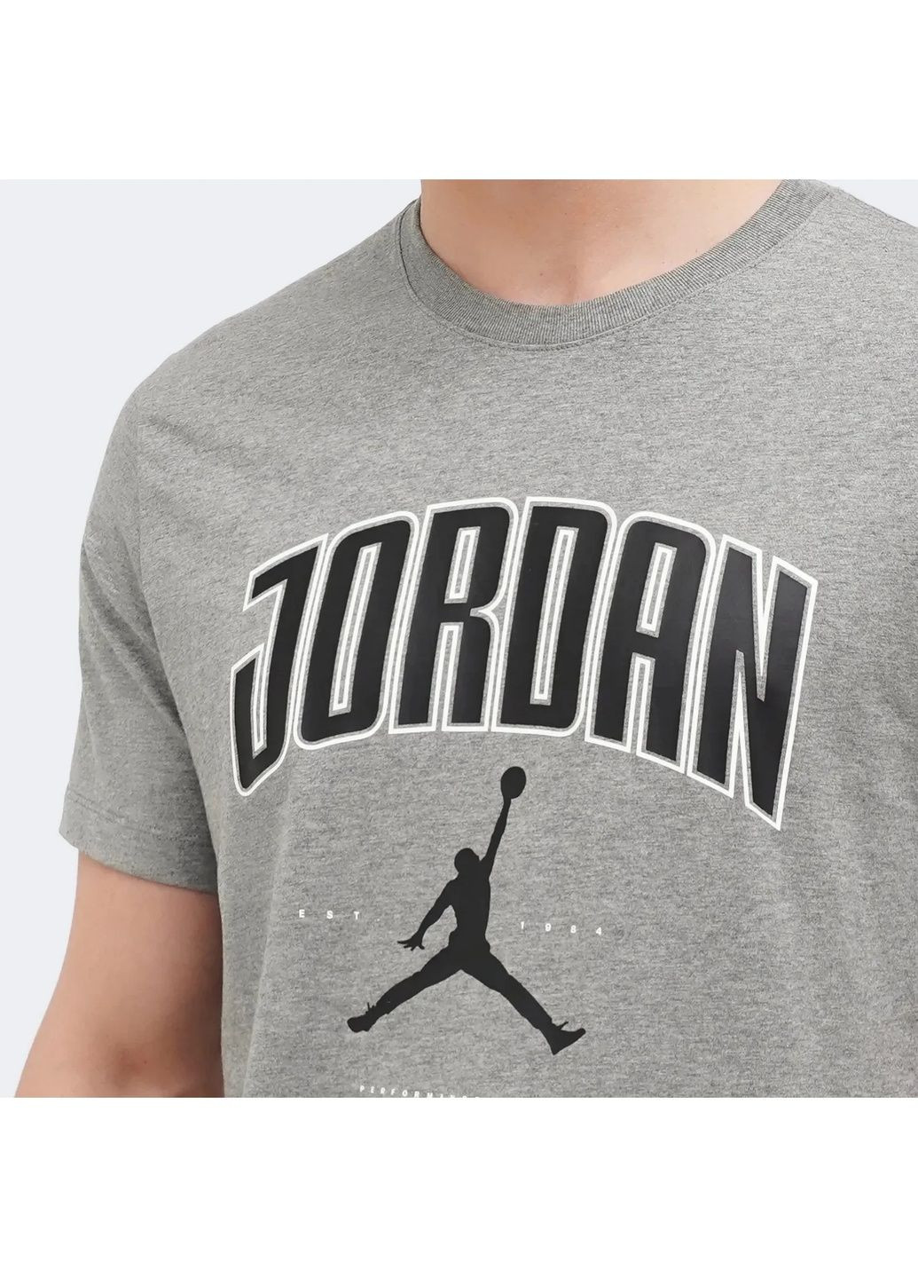 Серая футболка мужская city 88 ss crew grey Air Jordan