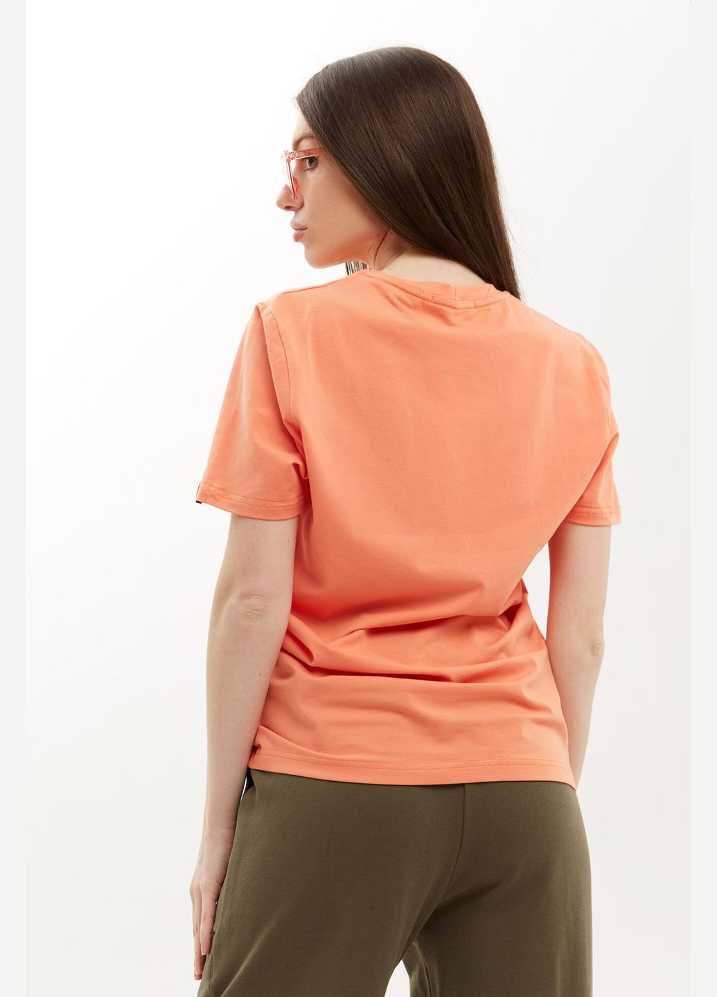 Оранжевая летняя футболка luxury gerb Garne