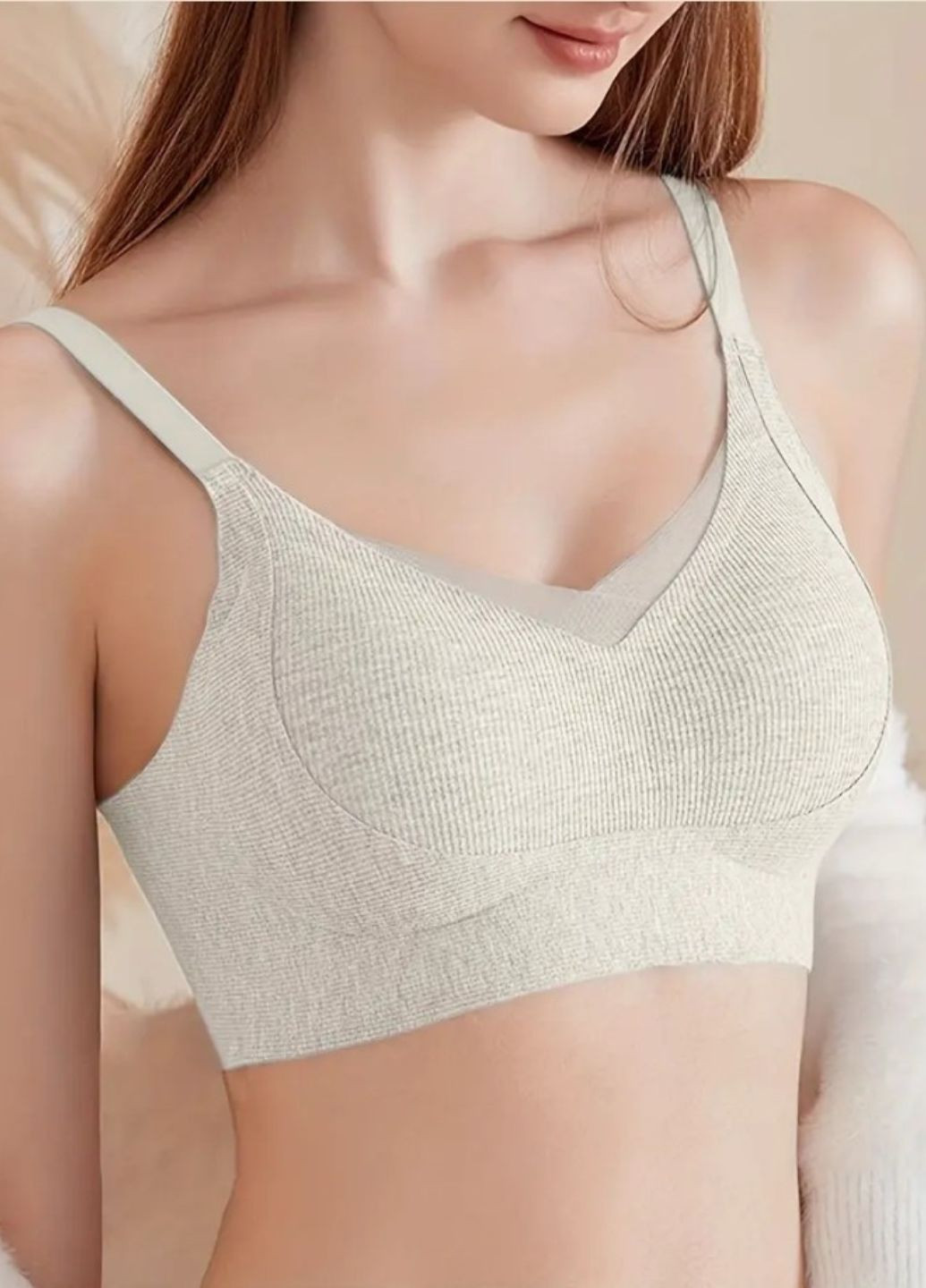 топ формированный женский бесшовный бюстгальтер в рубчик infinite comfort (1530-75-01) Macarena без косточек