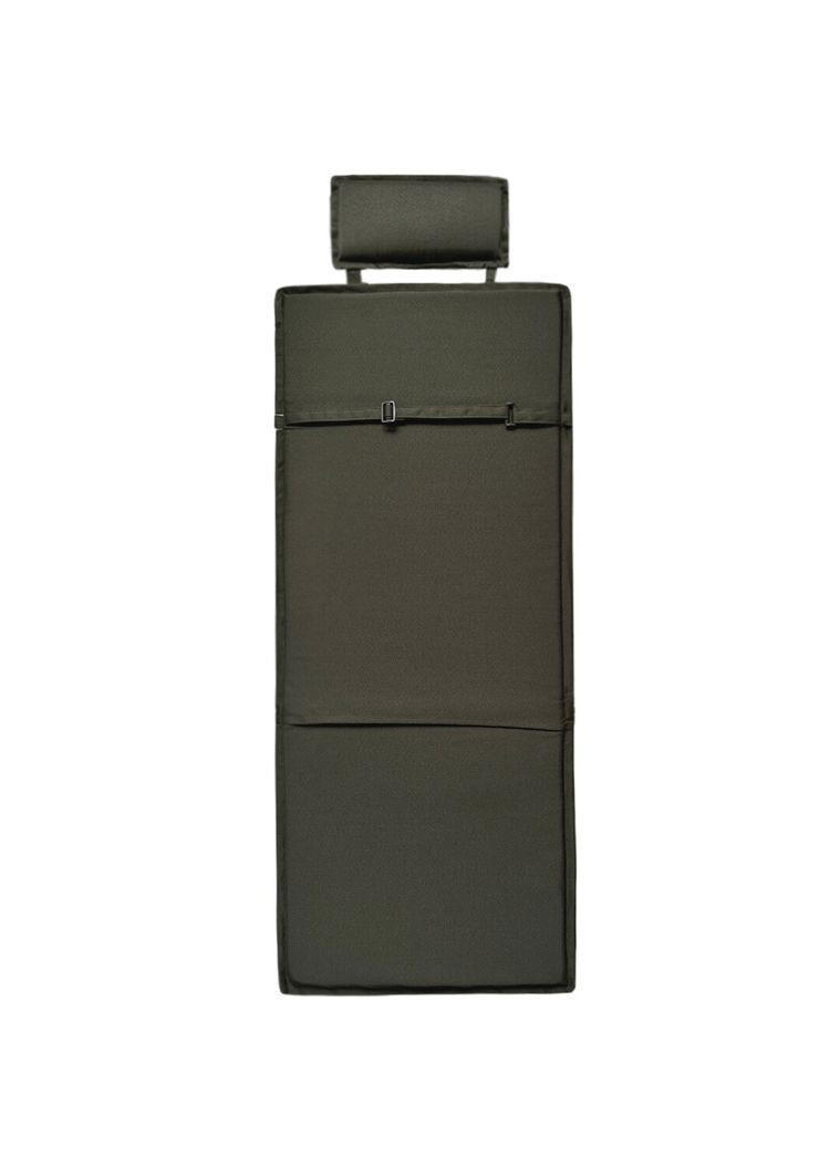 Матрац для садового лежака з підголівником 120х50х4 см кольору хакі No Brand (324831522)